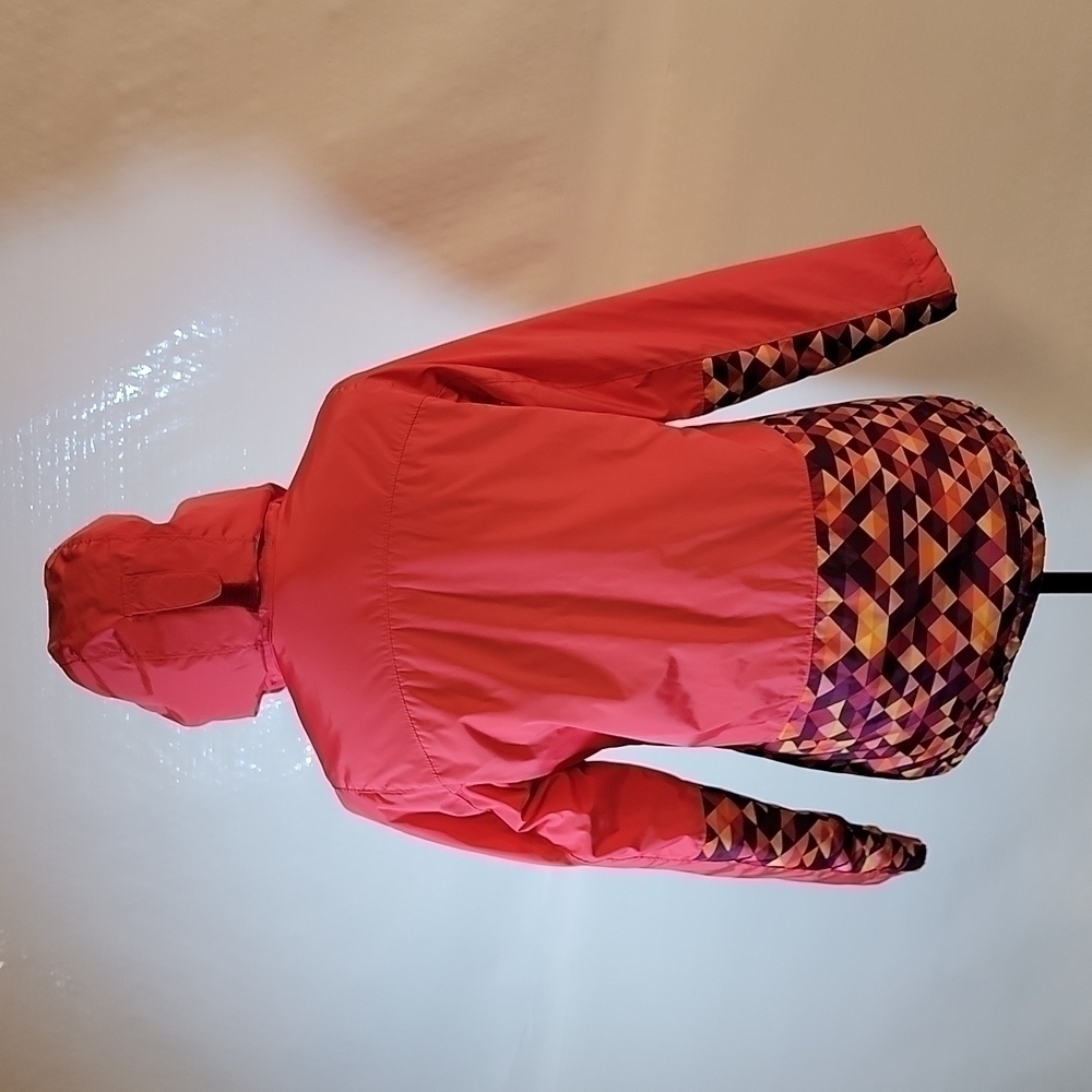 LANDS End Kids pink orange purple jacket coat with zip pockets size 14 - Picture 3 of 16